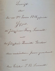 Titelseite des Manuskripts ( Museum Gschenhaus -  Archiv Museum Gschenhaus)